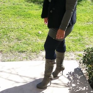 Ed Hardy Army Green Canvas Boots